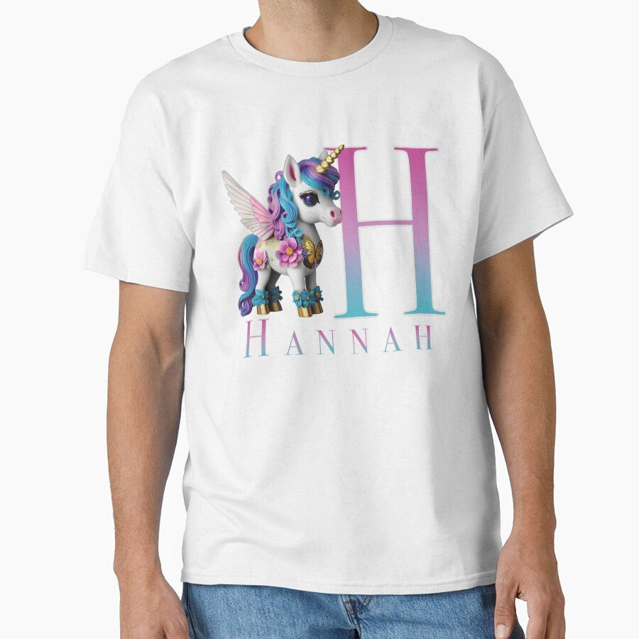 Hannah name with a cute unicorn by Lubellebubble20