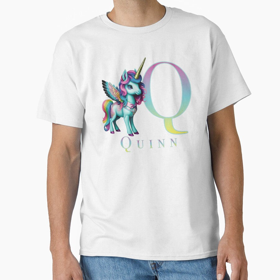 Quinn name with a cute unicorn by Lubellebubble20