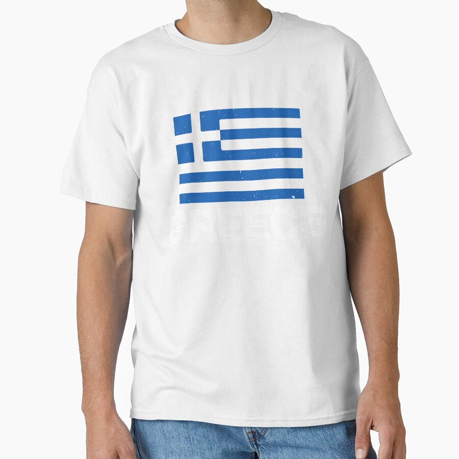 Greece Flag T-Shirt for Men and Women by AllStarMerch