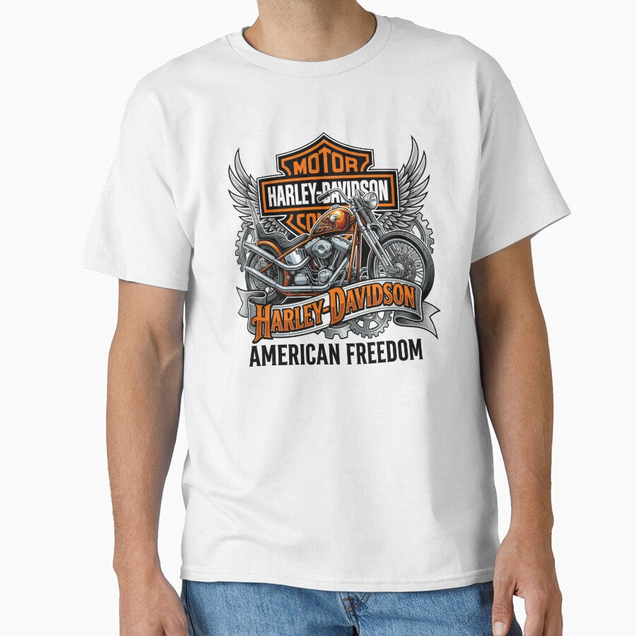 Harley Davidson Custom American Rider Motorcycle Illustration by enzoade