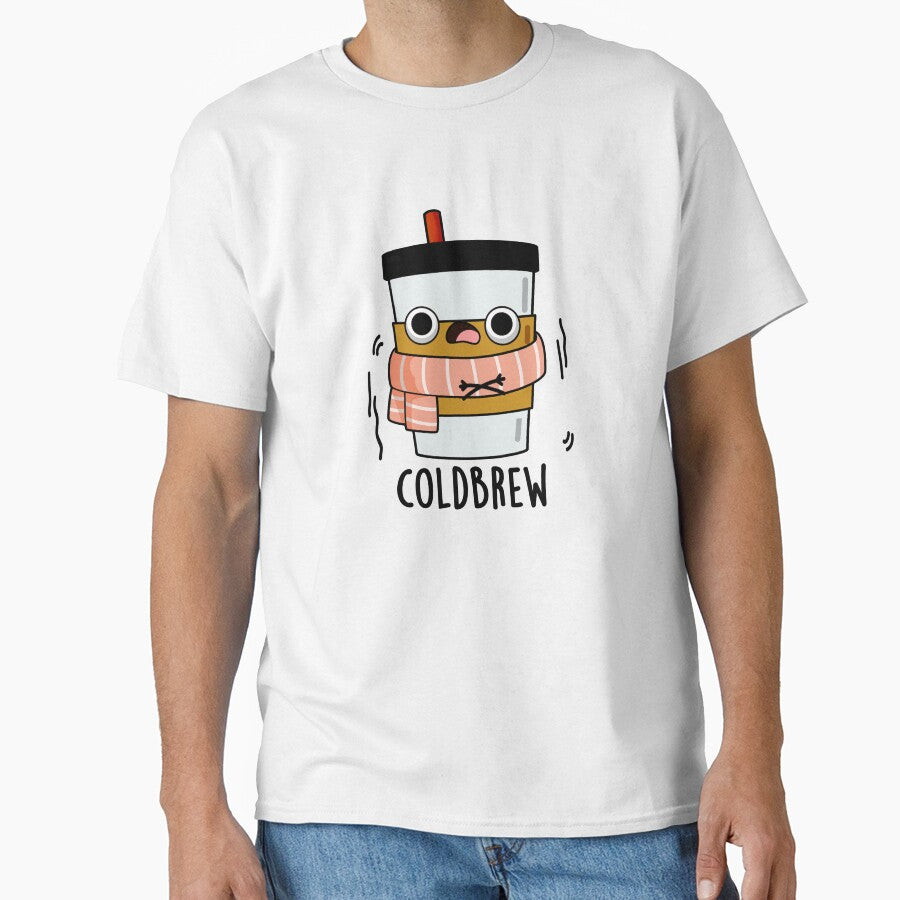 Cold Brew Cute Freezing Coffee Pun by punnybone