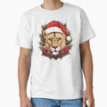 Adorable Christmas lioness donning a Santa Claus hat by MOA-trends