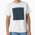Indigo Stitched Geometric Textile Pattern by frumixart