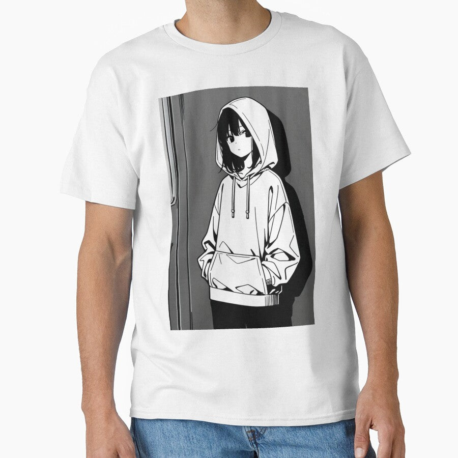 Fashion - Man in Black Hoodie Hood Up Streetwear Anime by AnimeShin