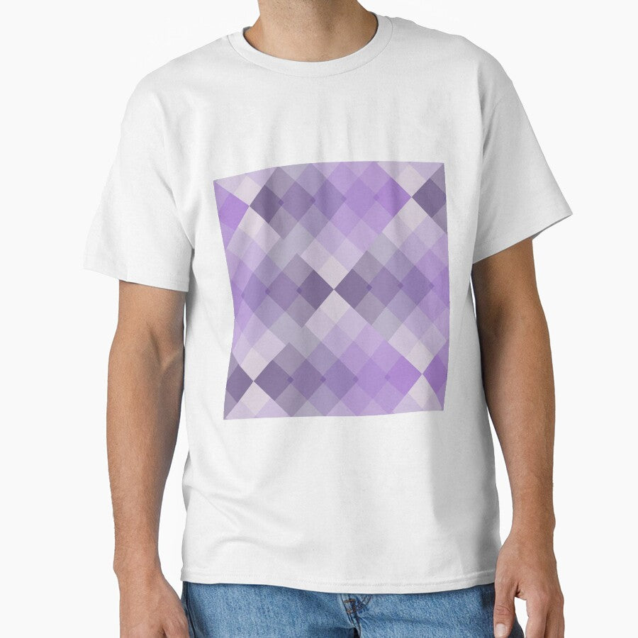 Multicolor Abstract Squares Pattern - Lilac Purple Gray Geometrical Shapes Pattern by silviaol