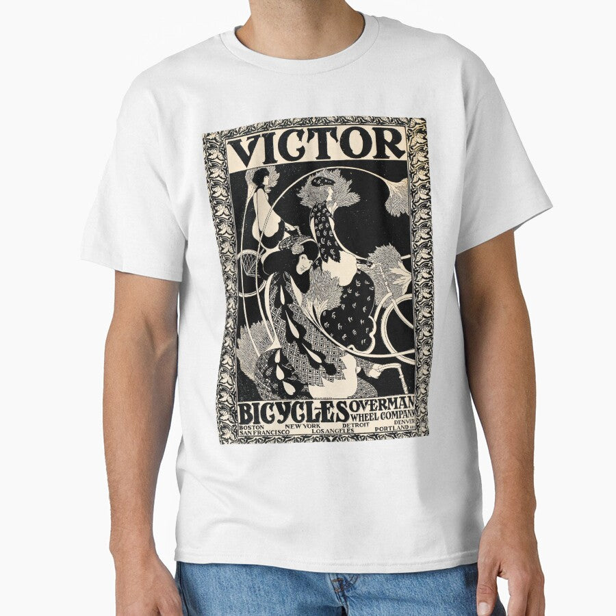 American VICTOR BICYCLES Art Nouveau Lithograph Poster by William Bradley by retroposters