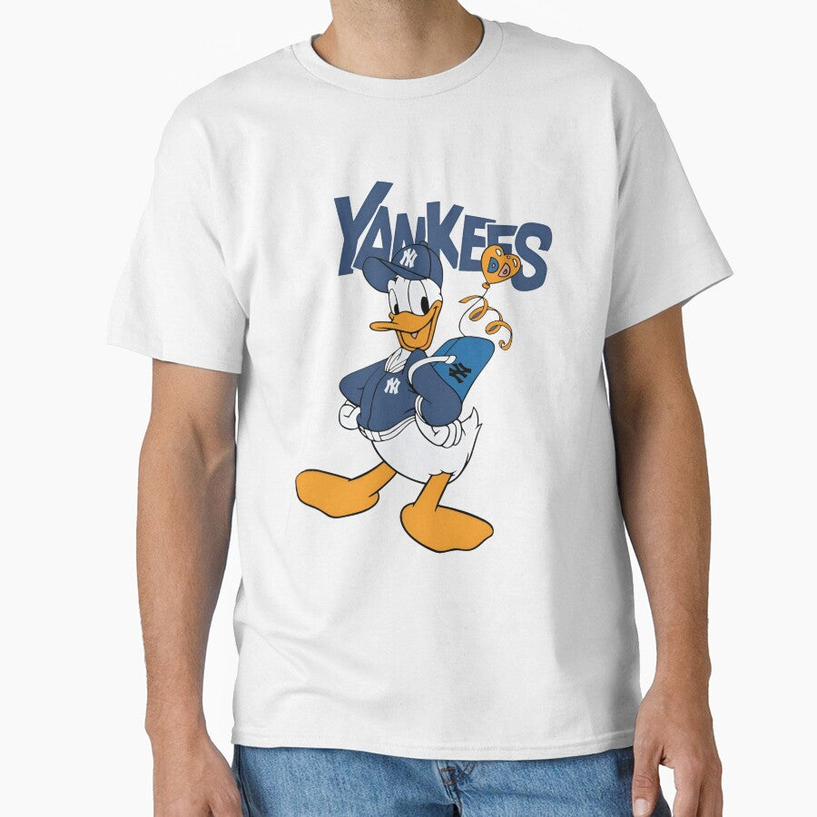 Donald Duck Yankees Baseball Fan Retro Cartoon by MindrootEchoart