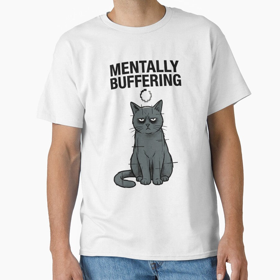 Mentally Buffering Cat Oversized Graphic by ZyxDes