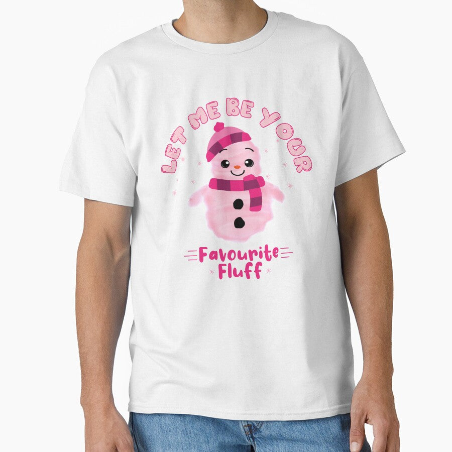 Cute And Sweet Snowman Pink Watercolor Cotton Candy by PinkPandaDesign