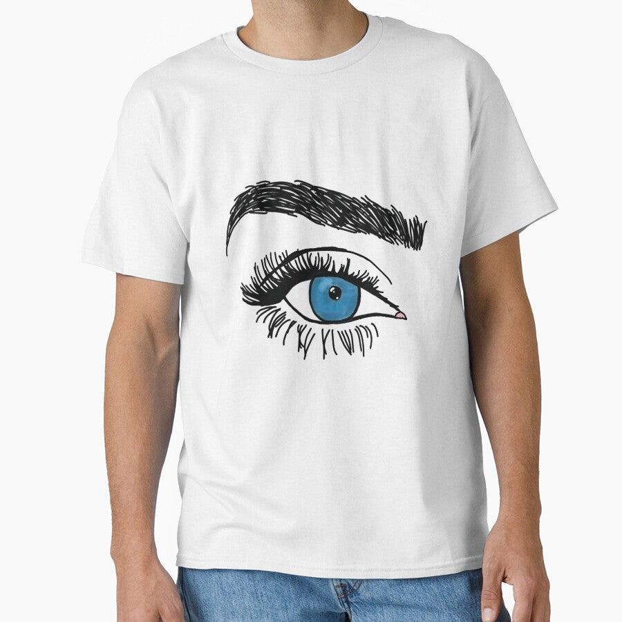 blue eye and eyebrow meme, blue eye and eyebrow stickers, blue eye and eyebrow shirt For Mom Dad Kids by yota habi