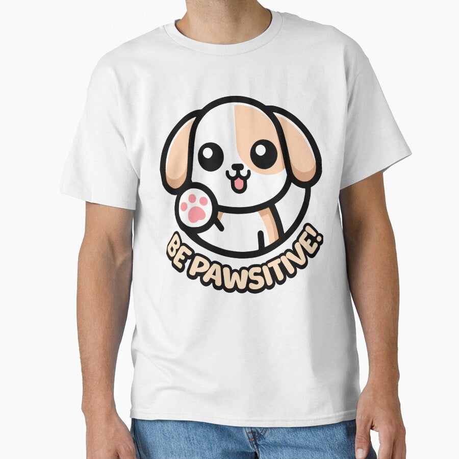 Be Pawsitive! Cute Dog Pun by PMCreative