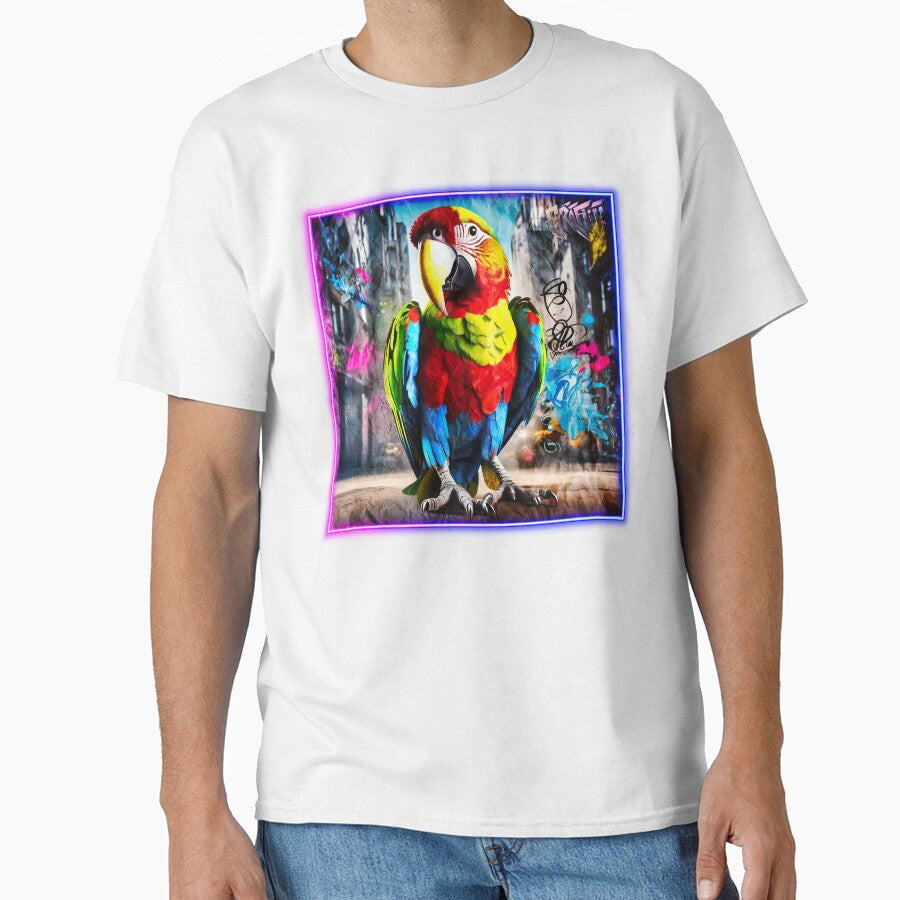 Graffiti style parrot by Drone-tees