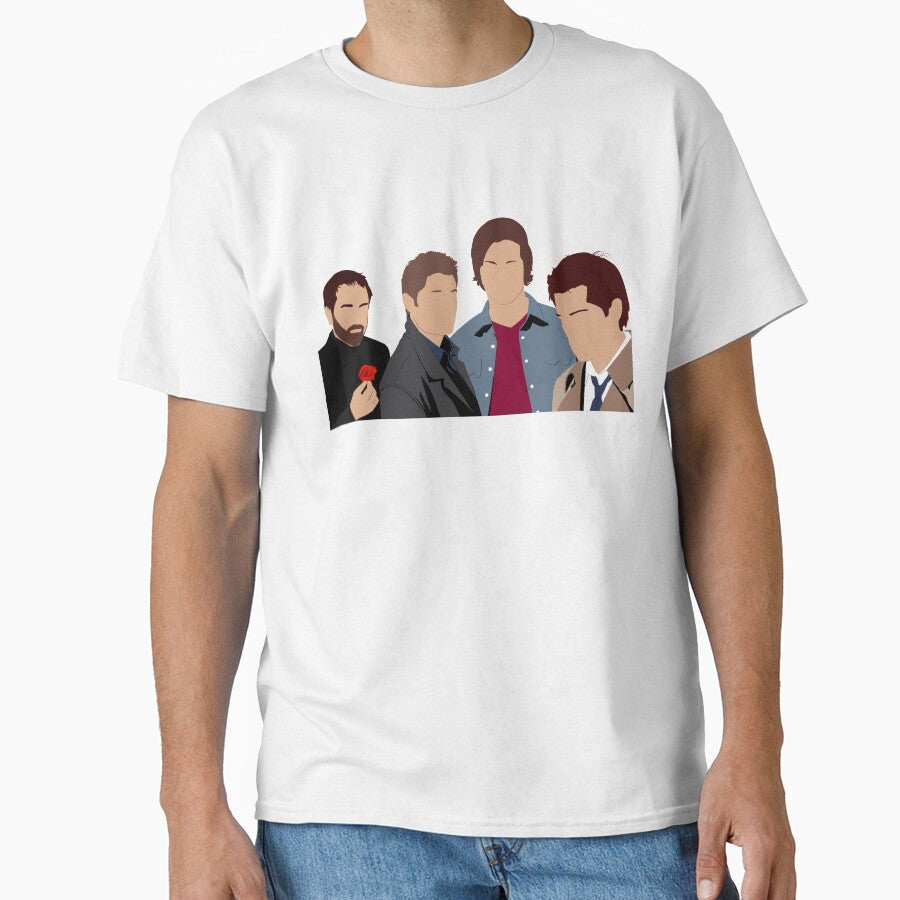 Supernatural - Sam, Dean, Castiel and Crowley by OutlineArt