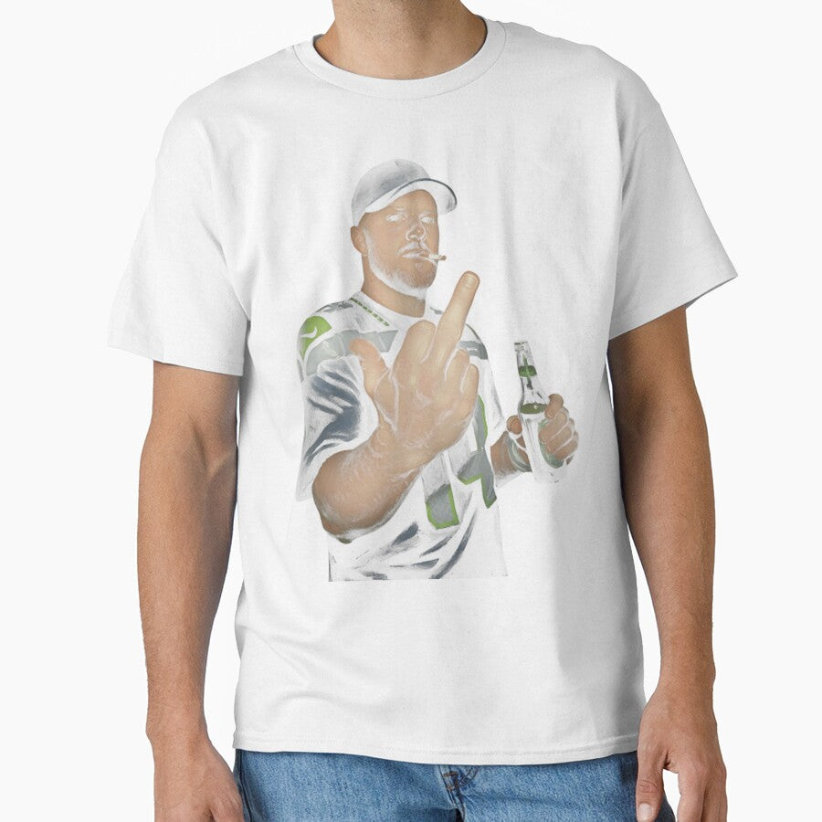 Meme Sam darnold Middle Finge bLACK 90s White by J-Mindful