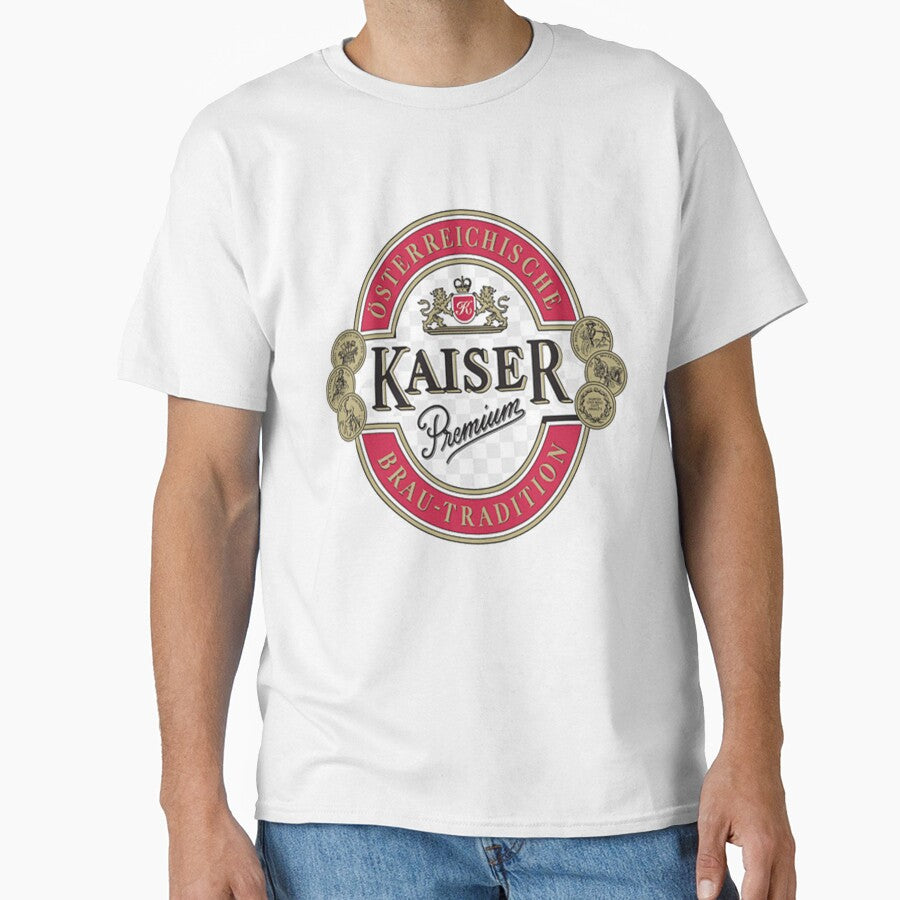 Vintage--brauerei-wieselburg-henninger-kaiser-premium-bier- T-Shirt by DonaldMedd1269