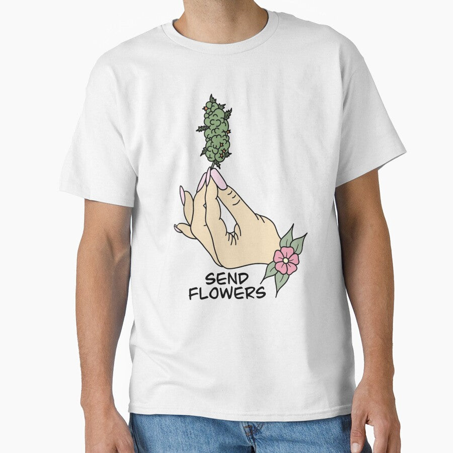 send flowers meme, 420 send weed flowers stickers, send flowers shirt For Mom Dad Kids by yota habi