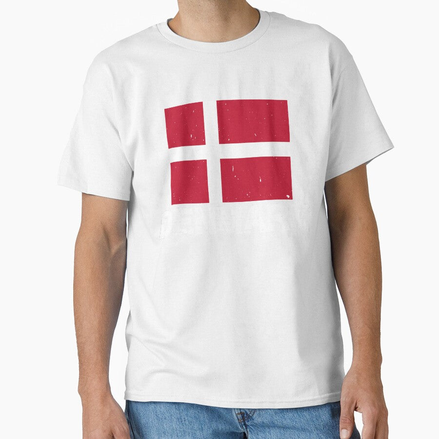 Denmark Flag T-Shirt for Men and Women by AllStarMerch