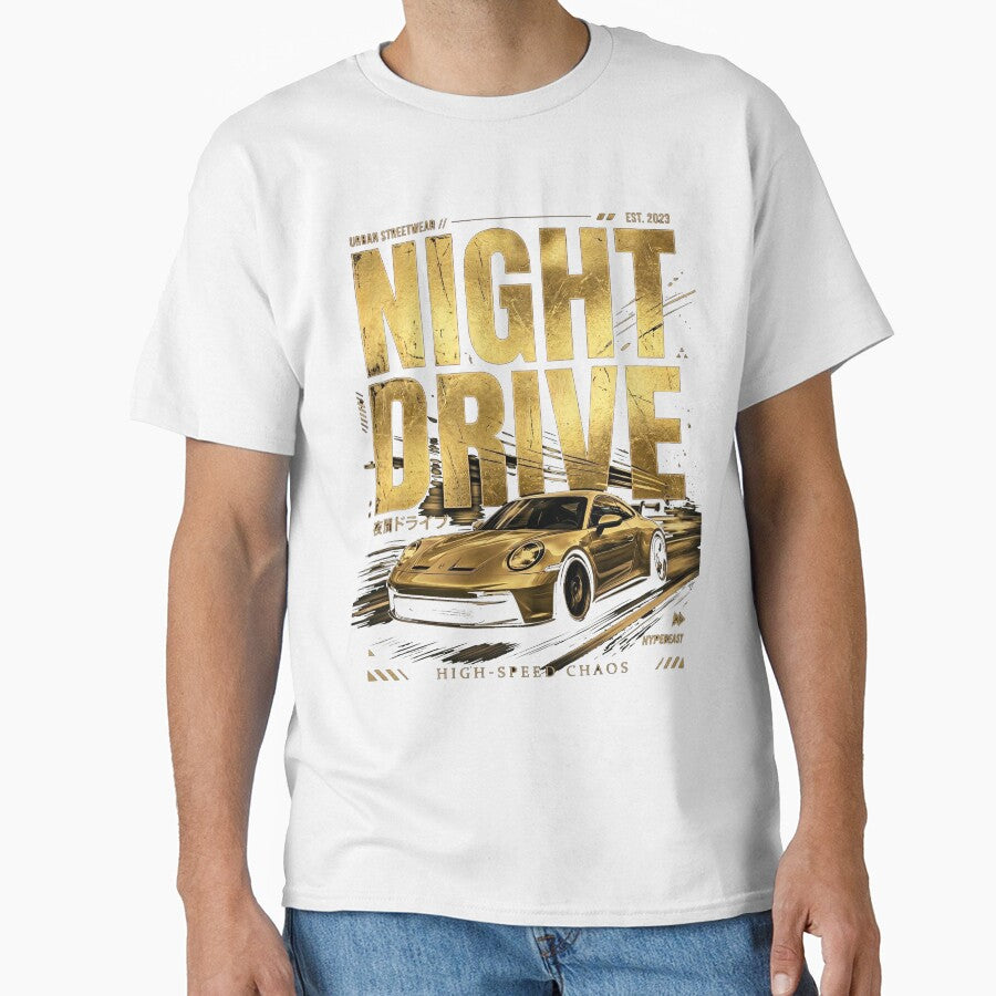 Night Drive Gold Streetwear by OKstreetwear