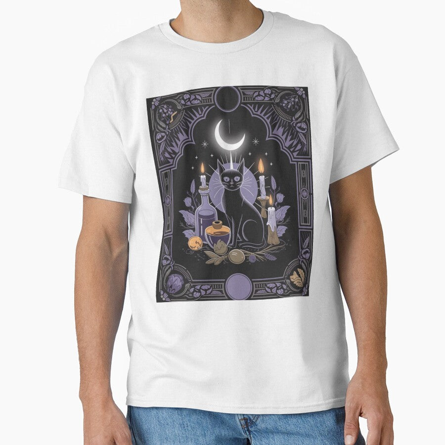 Celestial Cat Ritual Under Crescent Moon by Vectraxos