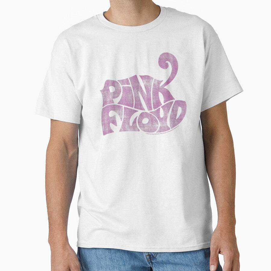 Pink Floyd Psychedelic 70s Bubble Letter Purple Texture Retro Band by playrify