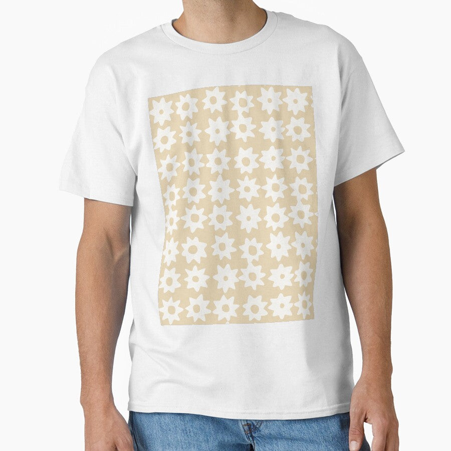 BOHO STAR PATTERN NEUTRAL BEIGE by blomastudios