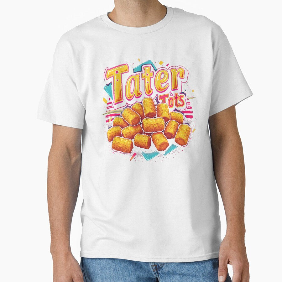 Retro Tater Tots Lover Funny Bootleg 1980s Potato Foodie by SpookshowDesign