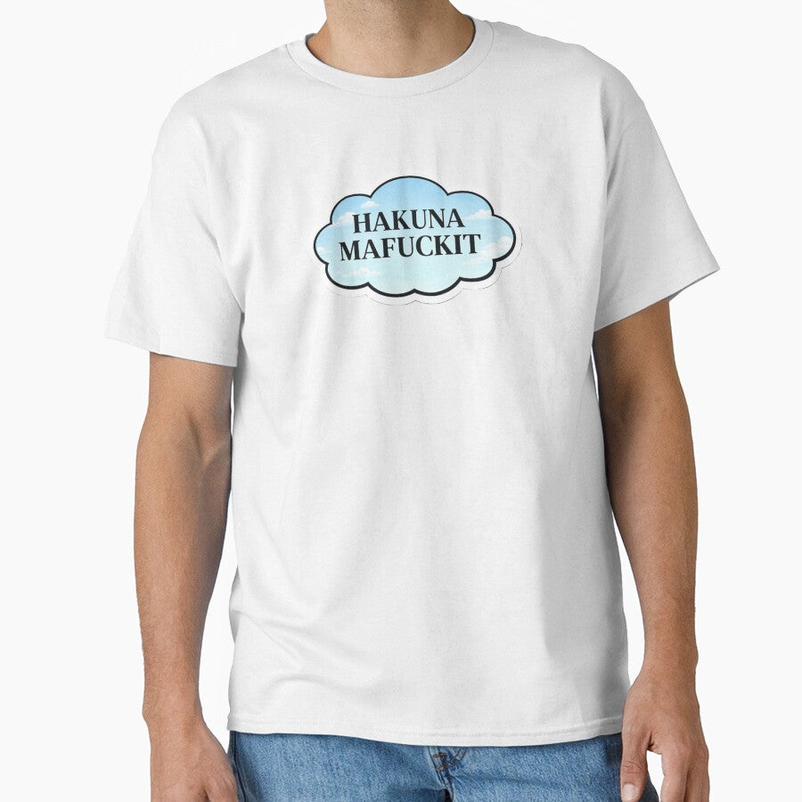Hakuna Mafuckit – Dark Humor Cloud Quote Sticker by DigiWoosh