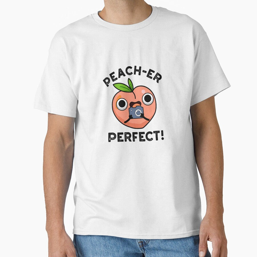 Peach-er Perfect Cute Peach Pun by punnybone