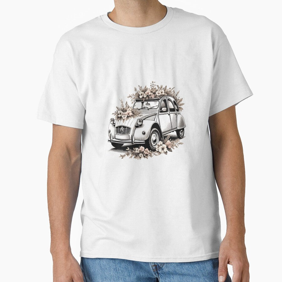 beautiful vintage citroen 2cv with flowers by nicnacc