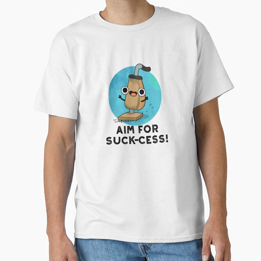 Aim For Suck-cess Cute Positive Vacuum Cleaner Pun by punnybone
