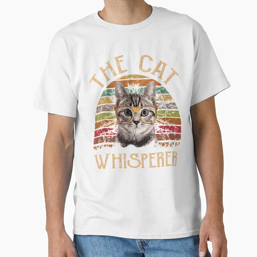 The Cat Whisperer Retro Vintage Sunset Fitted by alscbcfnzbz47