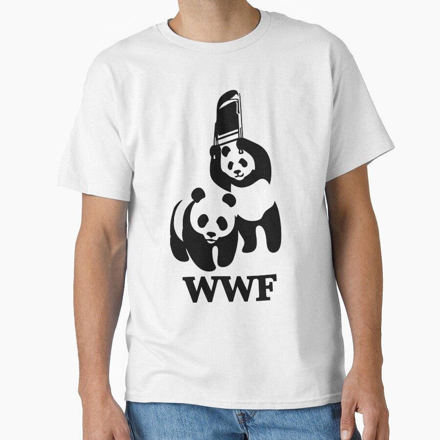 WWF Panda Logo Inspired Minimalist Design – Cute Wildlife Conservation Style Artwork by GarnerSupplyCo