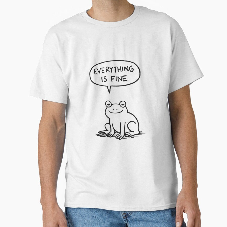 Content Frog Doodle - Everything is fine by PickledjoArt