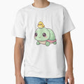 Cute Kawaii Turtle with adorable little puffy yellow bird by Melissa Conner