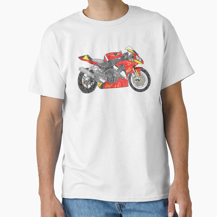 Red/Yellow Motorcycle by LivvTown
