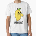 Man-gost Cute Halloween Mango Fruit Ghost Pun by DouglasyReynol