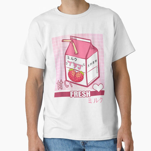 90s Japanese Otaku Stylish Aesthetic Milk Cute Gift T-Shirt T-Shirt by ImartX