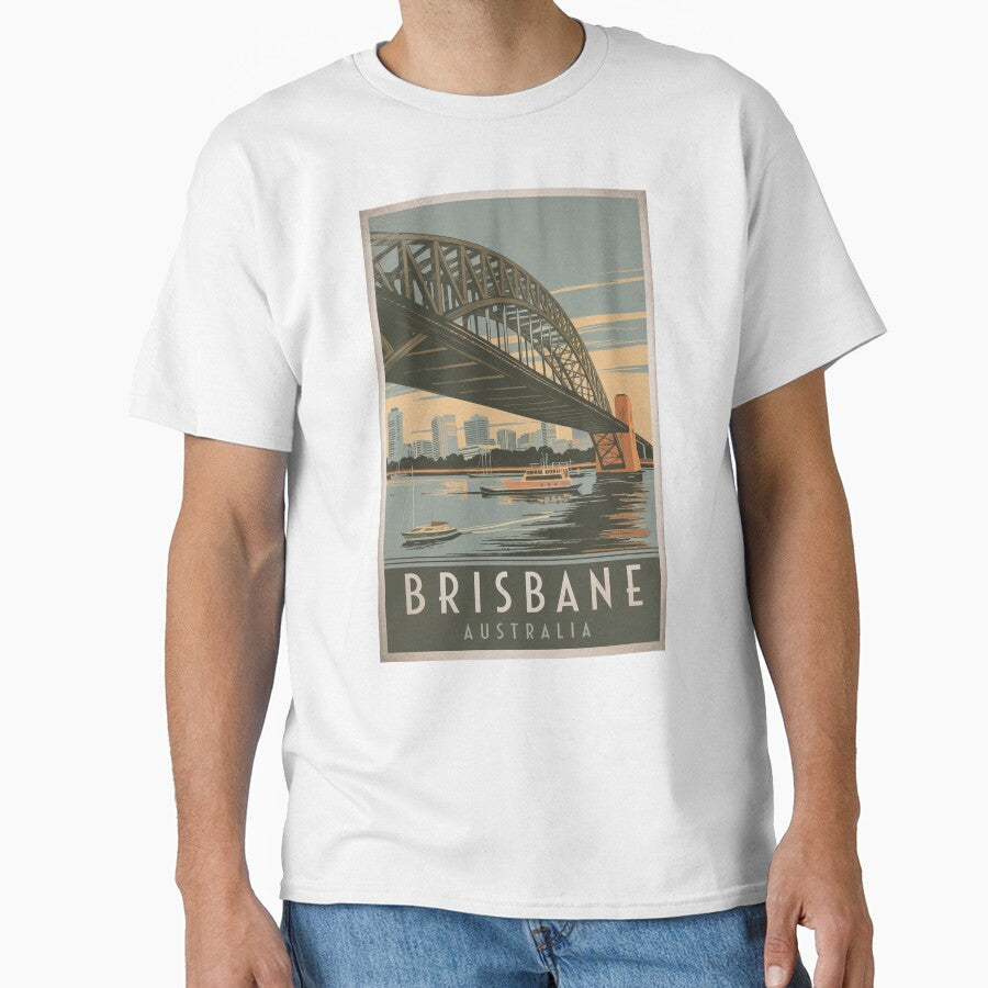Brisbane Vintage Travel Poster by TravelerRat
