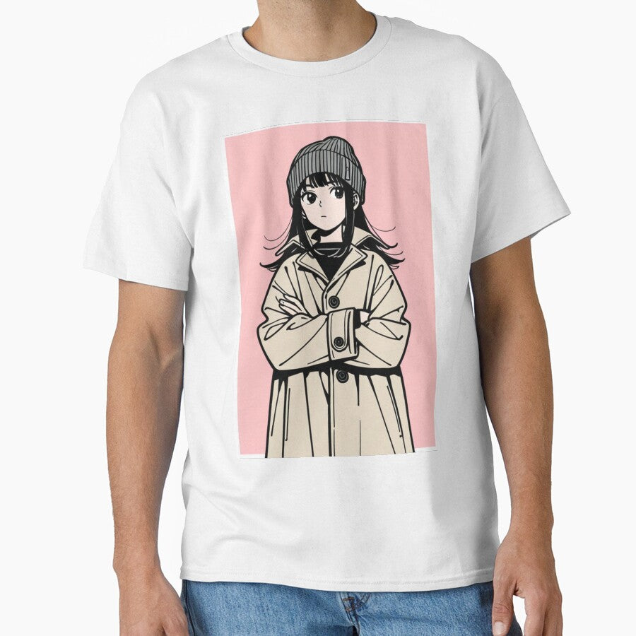 Fashion - Man in Black Trench Coat Beanie Streetwear Anime Variant 2 by AnimeShin
