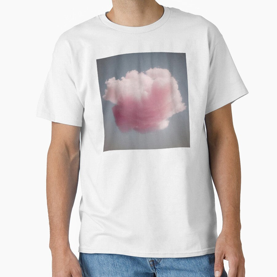 Pink cotton candy cloud on light grey sky by MagicStrawberry