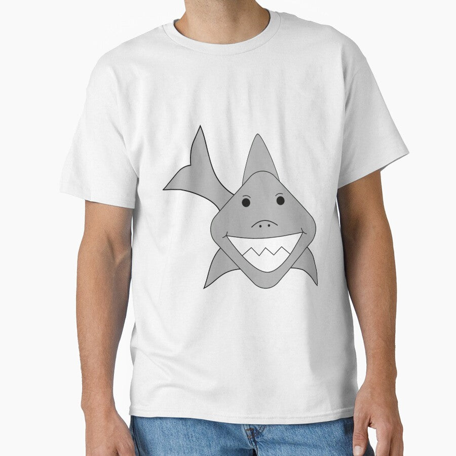 Cute Shark With A Precious Face Drawn in The Kawaii Style by CreativeCranium