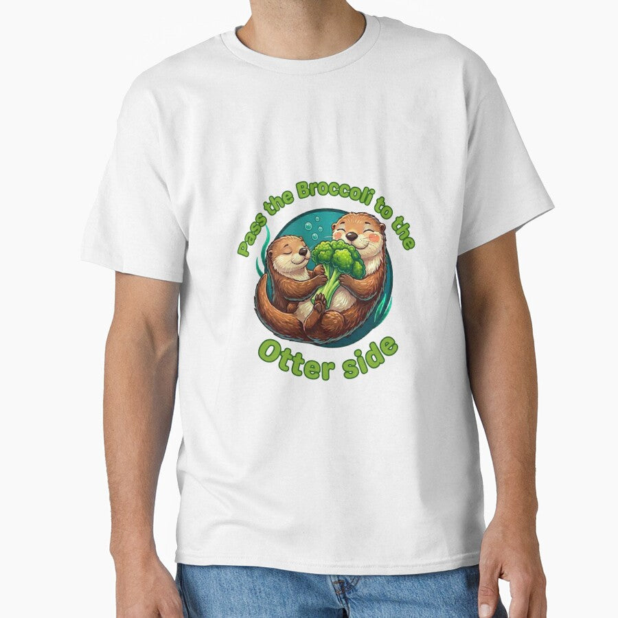 Pass the Broccoli to the Otter Side Cute Pun by Feazy