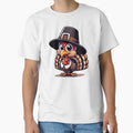 Little, cute Turkey with an Oversized Pilgrim Hat by Hibiskusmond