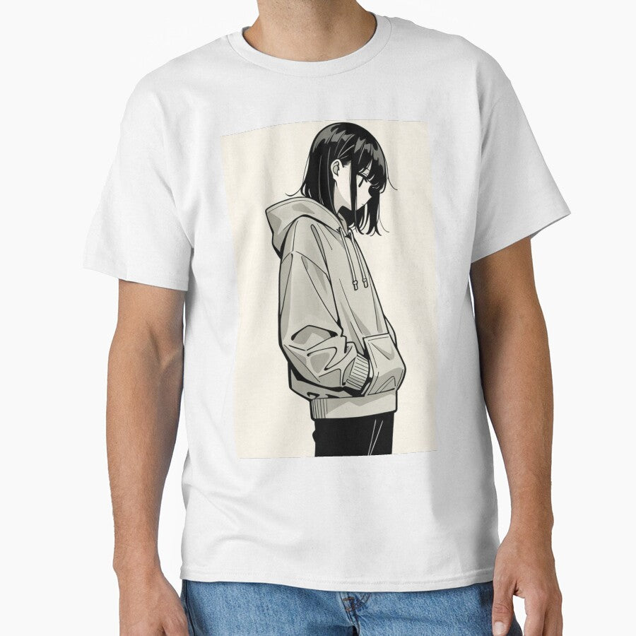 Fashion - Man in Gray Hoodie Hood Up Streetwear Anime by AnimeShin