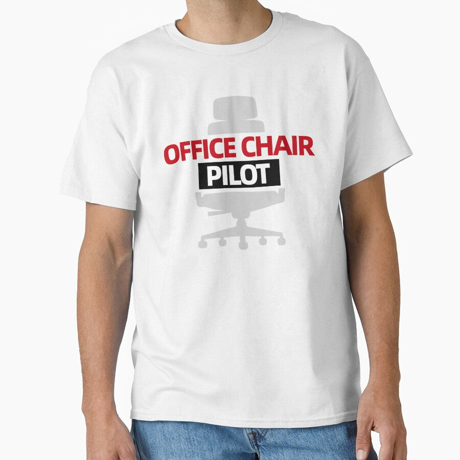Office Chair Pilot Retro Tech Meme by Retr0Tshirts