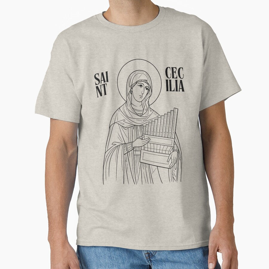 Saint Cecilia Minimalist Icon by maddieelysse