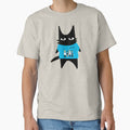 furtoon series: black cat wearing weezer shirt by Kyna Arts