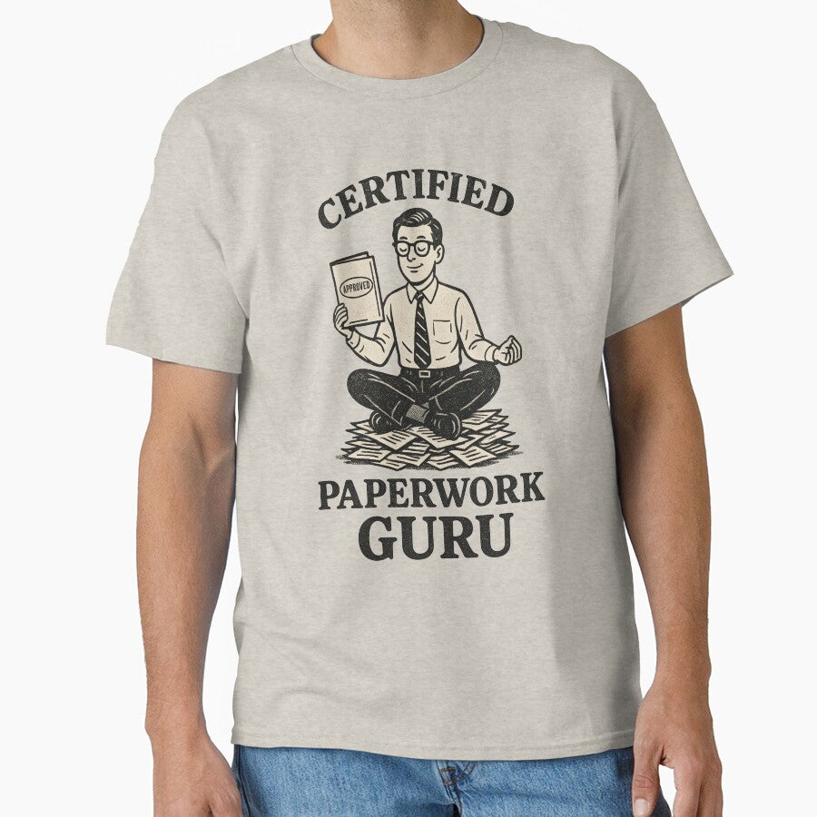 Copy of Certified Paperwork Guru - vintage Office Meditation by atihca