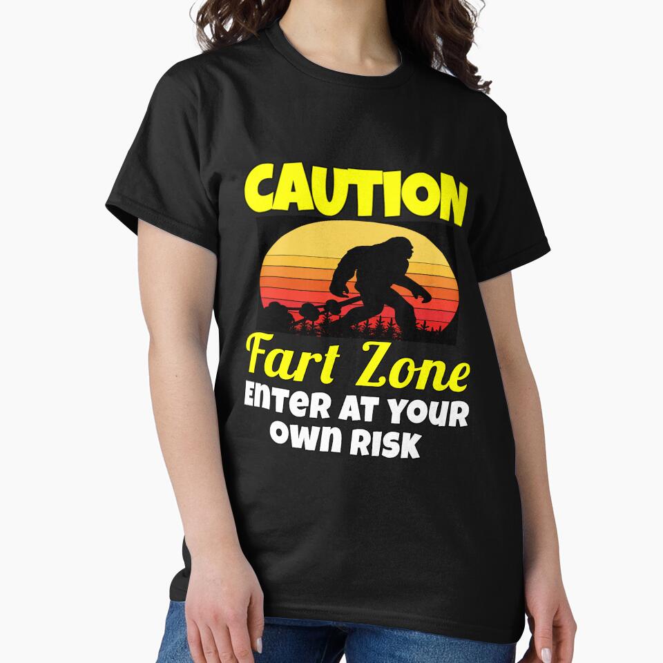 Funny Sarcastic Humor Caution Fart Zone Enter At Your Own Risk by fantasticdesign