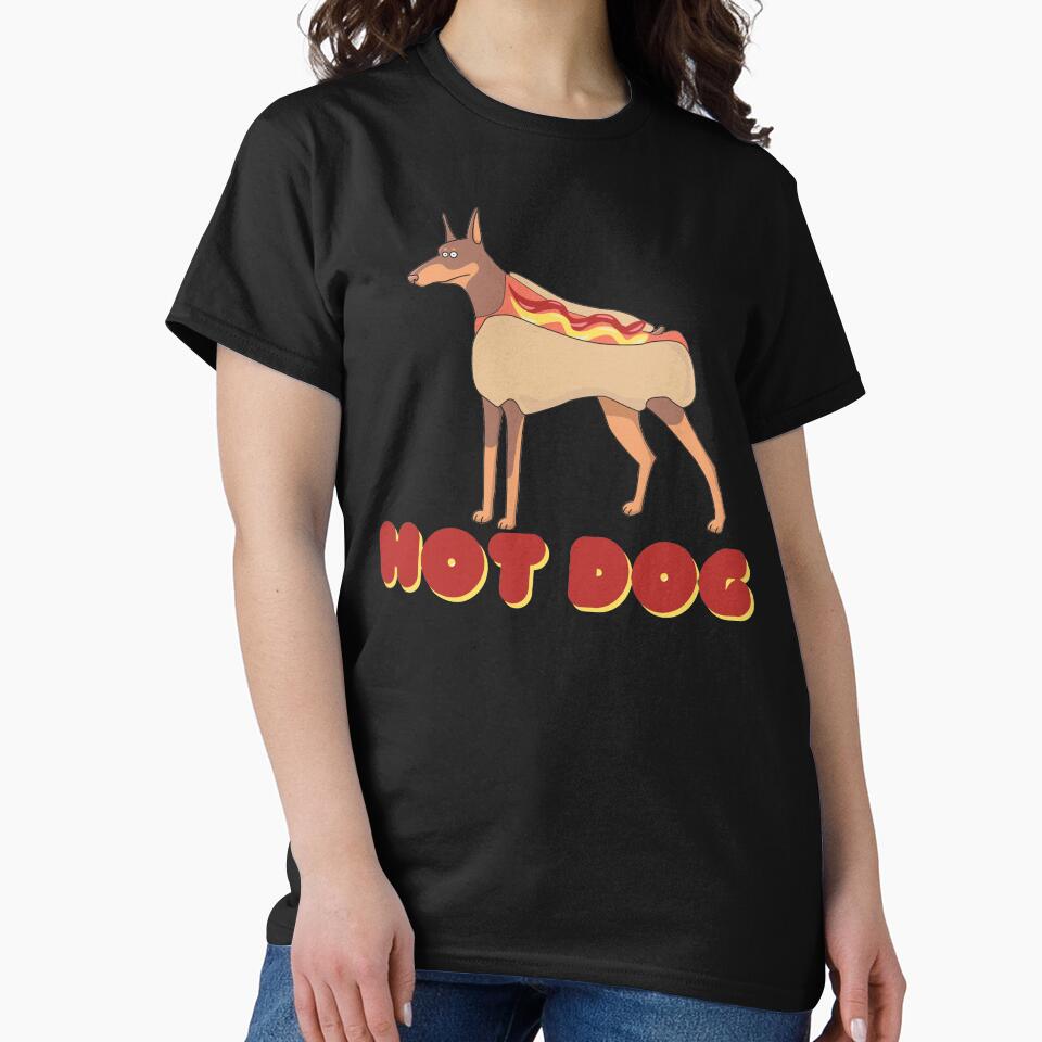 Hot Dog Cute Funny Food Animal Pun by RichTeeDesigns